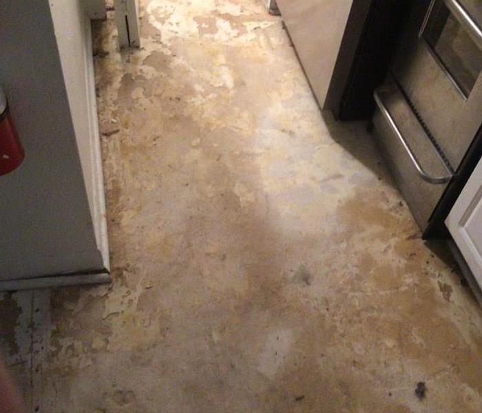 removed kitchen flooring in a Jackson County home