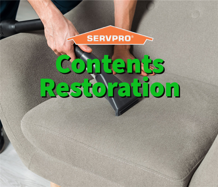 Contents restoration services being performed by a SERVPRO professional.