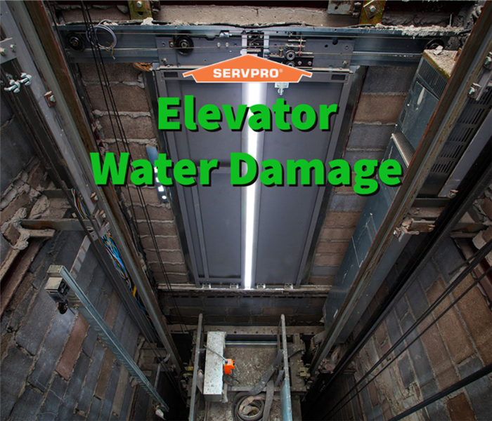 Water damage in an Jackson county elevator