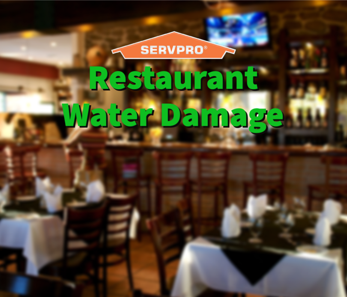 Restaurant water damage in a Jackson County restaurant.