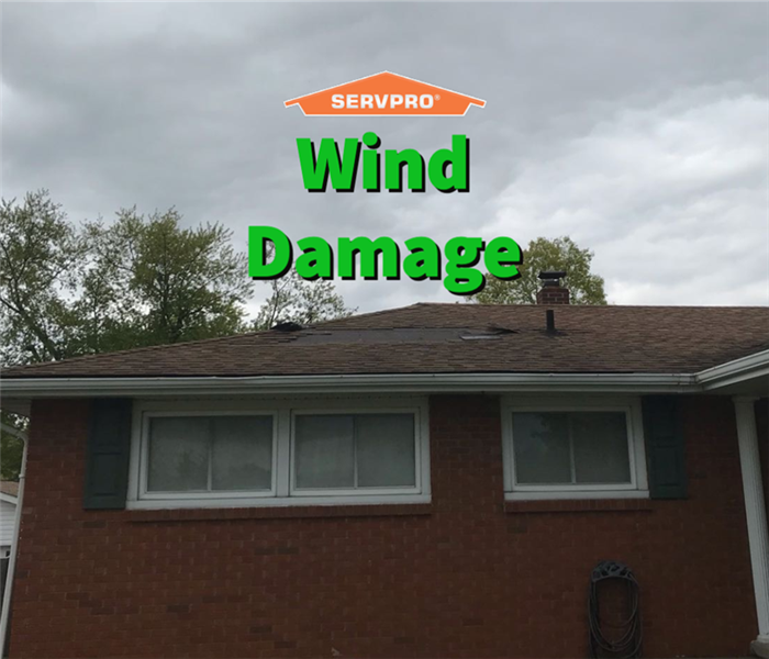 Wind damage to a Jefferson home