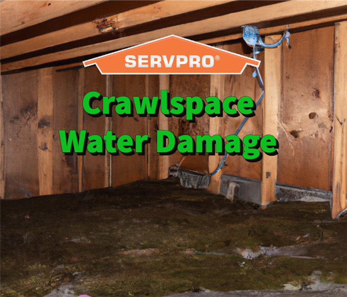 water damage in a Jackson County crawlspace.
